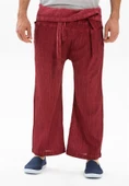 Erkek Şile Bezi Thai Balıkçı Yazlık Pantolon Taşlı Bordo Tslbrd L/XL Taşlı Bordo - 4