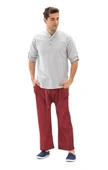 Erkek Şile Bezi Thai Balıkçı Yazlık Pantolon Taşlı Bordo Tslbrd L/XL Taşlı Bordo - 6