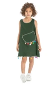 Mine Şile Bezi Çocuk Yazlık Elbise Yeşil Ysl thumbnail 5