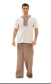 Erkek Şile Bezi Thai Balıkçı Yazlık Pantolon Kahve Khv L/XL Kahve - 6