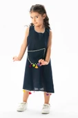 Mine Şile Bezi Çocuk Yazlık Elbise Lacivert Lcvt thumbnail 4
