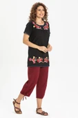 Şile Bezi Kadın Kapri Bordo Brd 36 Bordo - 4