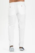 Keten Erkek Pantolon Beyaz Byz 40 Beyaz - 2