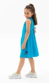 Burçak Şile Bezi Kız Çocuk Yazlık Elbise Turkuaz Trkz thumbnail 3