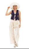 Kadın Şile Bezi Thai Balıkçı Yazlık Pantolon Krem Krm L/XL Krem - 6