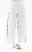 Nakışlı Şile Bezi Bilmece Yazlık Pantolon Beyaz Byz S Beyaz - 3
