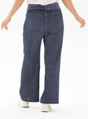 Kadın Şile Bezi Thai Balıkçı Yazlık Pantolon İndigo indg L/XL İndigo - 3