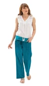 Kadın Şile Bezi Thai Balıkçı Yazlık Pantolon Turkuaz Trkz L/XL Turkuaz - 6