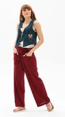 Kadın Şile Bezi Thai Balıkçı Yazlık Pantolon Bordo Brd L/XL Bordo - 2