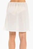 Jüpon Şile Bezi Mini Pamuk Kısa Etek Astarı Diz Boyu Kadın Jipon Krem Krm thumbnail 2