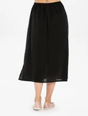 Jüpon Şile Bezi Pamuk Uzun Etek Astarı Tam Boy Jipon Siyah Syh - 2