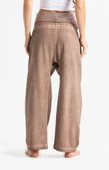 Kadın Şile Bezi Thai Balıkçı Yazlık Pantolon Kahve Khv L/XL Kahve - 3