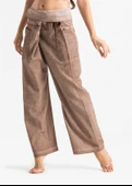 Kadın Şile Bezi Thai Balıkçı Yazlık Pantolon Kahve Khv L/XL Kahve - 5