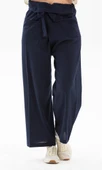 Kadın Şile Bezi Thai Balıkçı Yazlık Pantolon Lacivert Lcvt L/XL Lacivert - 4