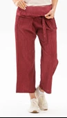 Kadın Şile Bezi Thai Balıkçı Yazlık Pantolon Taşlı Bordo Tslbrd L/XL Taşlı Bordo thumbnail 4