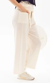 Kadın Şile Bezi Thai Balıkçı Yazlık Pantolon Krem Krm L/XL Krem - 4