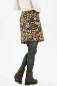 Hande Pazen Kısa Sonbahar ve Kışlık Etek Bahar Desen Yeşil Ysl thumbnail 2