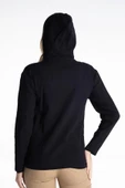 Uzun Kol Şile Bezi Kapüşonlu Mevsimlik Bluz Siyah Syh S Siyah thumbnail 2