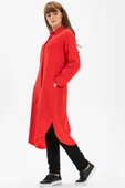 Uzun Kol Merve Pazen Sonbahar ve Kışlık Tunik Kırmızı Krmz 2XL Kırmızı thumbnail 4
