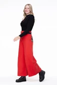 Lale Pazen Sonbahar ve Kışlık Pantolon Kırmızı Krmz L Kırmızı - 5
