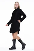 Uzun Kol Nuray Pazen Sonbahar ve Kışlık Tunik Siyah Syh 2XL-3XL Siyah thumbnail 4