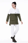 Uzun Kol Pazen Hazal Sonbahar ve Kışlık Ceket Haki Hk L/XL Haki - 4