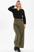 Lale Pazen Sonbahar ve Kışlık Pantolon Haki Hk L Haki - 4