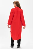 Uzun Kol Merve Pazen Sonbahar ve Kışlık Tunik Kırmızı Krmz 2XL Kırmızı thumbnail 2