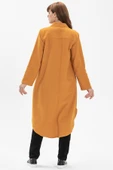 Uzun Kol Merve Pazen Sonbahar ve Kışlık Tunik Hardal Hrd 2XL Hardal thumbnail 2