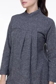 Uzun Kol İnterlok Meryem Sonbahar ve Kışlık Bluz Gri Gri L Gri thumbnail 3