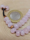 Pembe Kuvars Taşı 33Lük Özel Kesim Minimal Tesbih (54316) - 2