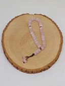 Pembe Kuvars Taşı 33Lük Özel Kesim Minimal Tesbih (54316) - 4