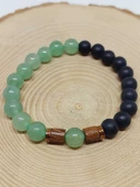 Aventurin & Oniks Taşı 8mm Unisex Tasarım Bileklik Hawaii Model (17605) thumbnail 6