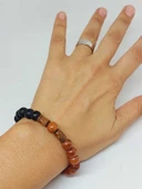 Kan Ağacı & Oniks Taşı 8mm Unisex Tasarım Bileklik Hawaii Model (5130) thumbnail 4