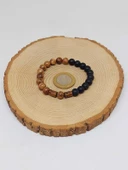 Kör Diken Ağacı & Oniks Taşı 8mm Unisex Tasarım Bileklik Hawaii Model (5125-1) thumbnail 5