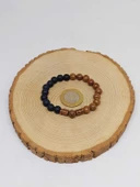 Venge Ağacı & Oniks Taşı 8mm Unisex Tasarım Bileklik Hawaii Model (5136) thumbnail 5