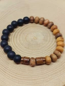 Zeytin Ağacı & Oniks Taşı 8mm Unisex Tasarım Bileklik Hawaii Model (5117) thumbnail 6