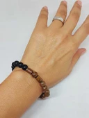 Venge Ağacı & Oniks Taşı 8mm Unisex Tasarım Bileklik Hawaii Model (5136) thumbnail 4