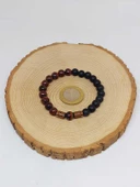 Şahin Gözü & Oniks Taşı 8mm Unisex Tasarım Bileklik Hawaii Model (11152) thumbnail 5