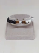 Havlit & Oniks Taşı 8mm Unisex Tasarım Bileklik Hawaii Model (1847) thumbnail 2