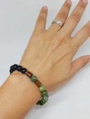 Yeşim & Oniks Taşı 8mm Unisex Tasarım Bileklik Hawaii Model (15009) thumbnail 4