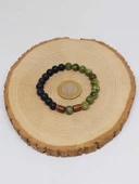 Yeşim & Oniks Taşı 8mm Unisex Tasarım Bileklik Hawaii Model (15009) thumbnail 5