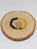 Sitrin Koyu Renk & Oniks Taşı 8mm Unisex Tasarım Bileklik Hawaii Model (4713) thumbnail 5