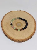 Florit & Oniks Taşı 8mm Unisex Tasarım Bileklik Hawaii Model (4701) thumbnail 5