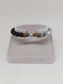 Hematit & Oniks Taşı 8mm Unisex Tasarım Bileklik Hawaii Model (52358) thumbnail 2