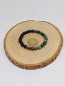 Anyolit (Rubizoit, Rubyzoisit) & Oniks Taşı 8mm Unisex Tasarım Bileklik Hawaii Model (3905) thumbnail 5