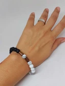 Havlit & Oniks Taşı 8mm Unisex Tasarım Bileklik Hawaii Model (1847) thumbnail 4