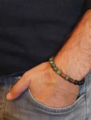 Yeşim & Oniks Taşı 8mm Unisex Tasarım Bileklik Hawaii Model (15009) thumbnail 3