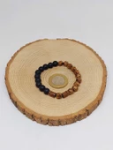 Hematit & Oniks Taşı 8mm Unisex Tasarım Bileklik Hawaii Model (52356) thumbnail 5