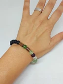 Florit & Oniks Taşı 8mm Unisex Tasarım Bileklik Hawaii Model (4701) thumbnail 4